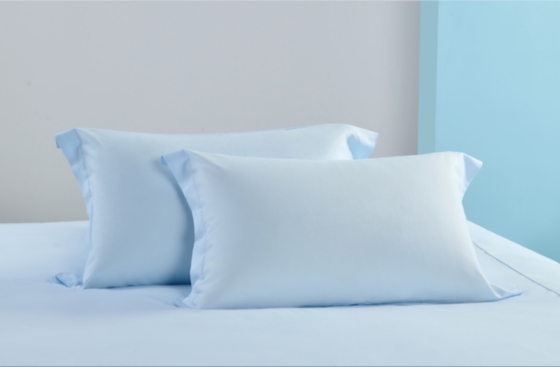 ผ้าผ้าใบ Tencel ผ้าใบ Queen Comfortable ผ้าใบสีฟ้า