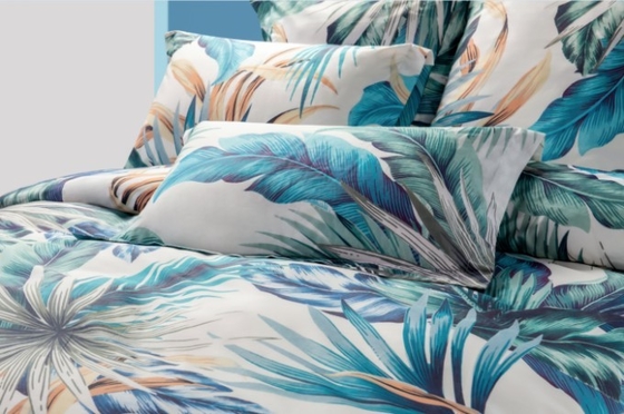 ชุดปกผ้าฝ้ากระจกผ้าใบพัดสีดิจิตอล Twin XL Floral