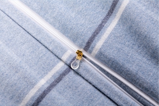 OEM Twin Duvet Covers King ขนาดเต็ม ผ้าห่มครอบผ้าห่ม สีฟ้า โพลีเอสเตอร์ผสมผสานฟลานเนล