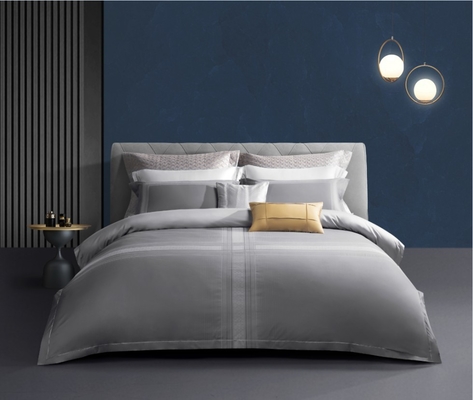 สีเทาอ่อน Oeko Tex Standard 100 ผ้าห่มครอบครอบกษัตริย์