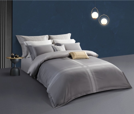 สีเทาอ่อน Oeko Tex Standard 100 ผ้าห่มครอบครอบกษัตริย์