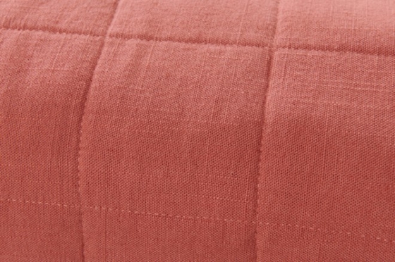 OEM Rayon Linen Quilt Set ซอลิด สนับสนุน สีส้มเผา