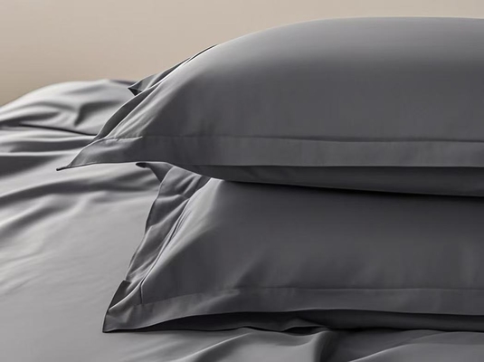 ชุดผ้าปูที่นอน Tencel Lyocell OEM สีเทาเข้ม สบาย ชุดผ้าปูที่นอนขนาด Twin
